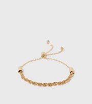 New Look Gold Twist Toggle Bracelet